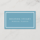 Modern Minimalist Chic Navy Blue Business Card Visitekaartje (Voorkant)