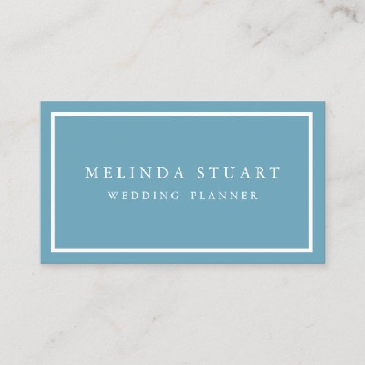 Modern Minimalist Chic Navy Blue Business Card Visitekaartje (Voorkant)