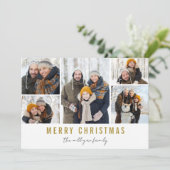 Modern Minimalist Christmas Card  Kaart (Staand voorkant)