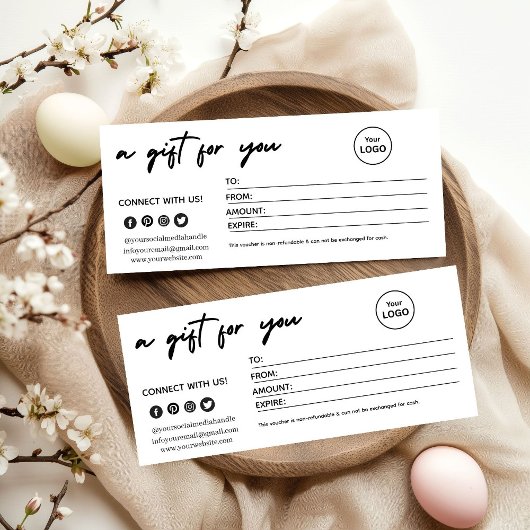 Modern Minimalist Christmas Gift Card