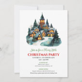 Modern minimalist Christmas scene holiday invites Kaart (Voorkant)