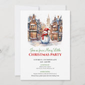 Modern minimalist Christmas scene invitation Kaart (Voorkant)