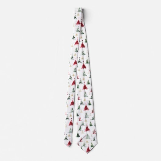 Modern Minimalist Christmas Tree Neck tie Stropdas (Achterkant)