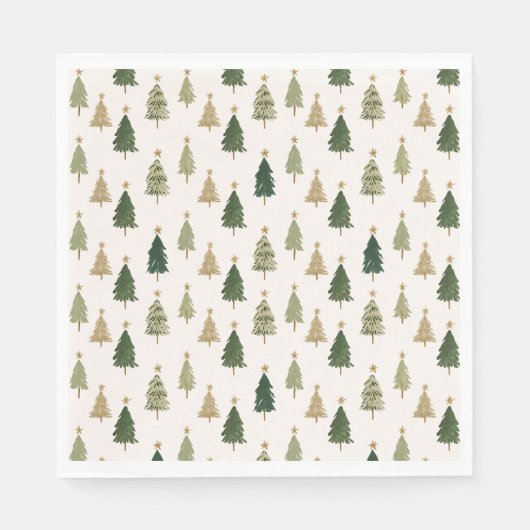 Modern Minimalist Christmas Tree Pattern Napkins Servet (Voorkant)