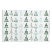 Modern Minimalist Christmas Trees Doodles Kussensloop (Achterkant)