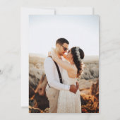 Modern minimalist Classy Photo Wedding Kaart (Achterkant)