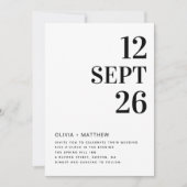 Modern Minimalist Clean Wedding | Photo & QR Code Kaart (Voorkant)