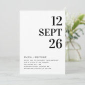 Modern Minimalist Clean Wedding | Photo & QR Code Kaart (Staand voorkant)