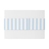 Modern Minimalist Coastal Blue Stripes Wedding Uitnodigingen Wikkel (Achterkant Voorbeeld)