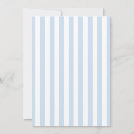 Modern Minimalist Coastal Red Blue Stripes Wedding Kaart (Achterkant)