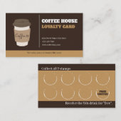 Modern Minimalist Coffee Shop Loyalty Card Templat (Voorkant / Achterkant)