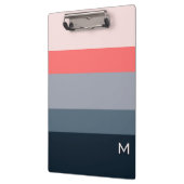 Modern Minimalist Color Block Monogrammed Klembord (Links)