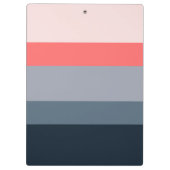 Modern Minimalist Color Block Monogrammed Klembord (Achterkant)