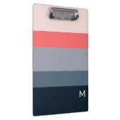 Modern Minimalist Color Block Monogrammed Klembord (Rechts)