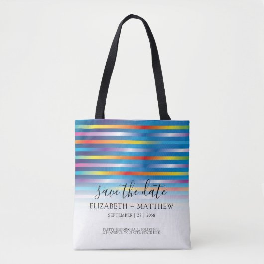 Modern Minimalist Colorful Gradient Design Tote Bag (Voorkant)