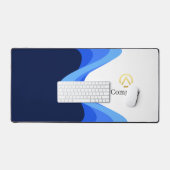 Modern Minimalist Company Blue White Business Bureaumat (Keyboard & Muis)