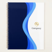 Modern Minimalist Company Blue White Business Planner (Voorkant)