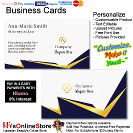 Modern Minimalist Company Orange Yellow Black  Visitekaartje