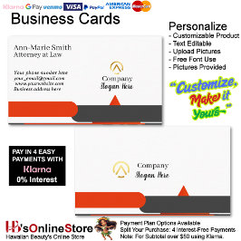 Modern Minimalist Company Red Black White Logo Visitekaartje