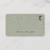 Modern Minimalist Concentric Fine Line Reverse BG Visitekaartje (Voorkant)