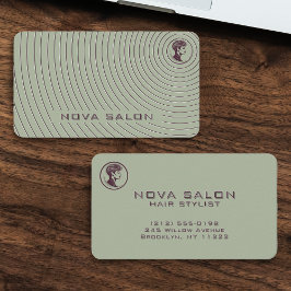 Modern Minimalist Concentric Fine Linework Visitekaartje