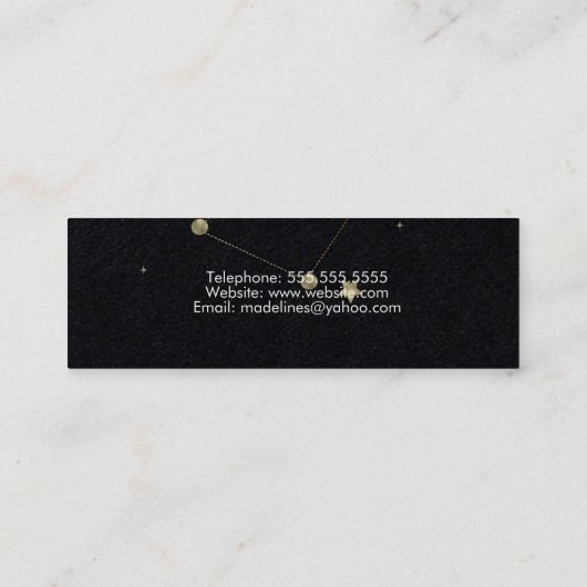 Modern Minimalist Constellation Gold Mini Visitekaartje (Achterkant)