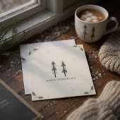 Modern Minimalist Corporate Holiday Card Kaart