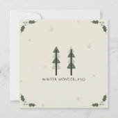 Modern Minimalist Corporate Holiday Card Kaart (Voorkant)