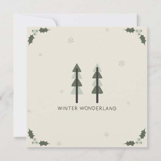 Modern Minimalist Corporate Holiday Card Kaart (Voorkant)