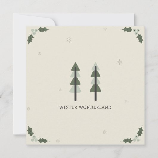 Modern Minimalist Corporate Holiday Card Kaart (Voorkant)