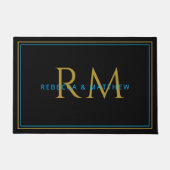 Modern Minimalist Couple Monogram Deurmat (Voorkant)