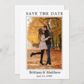 Modern Minimalist Couple Photo Save The Date (Voorkant / Achterkant)