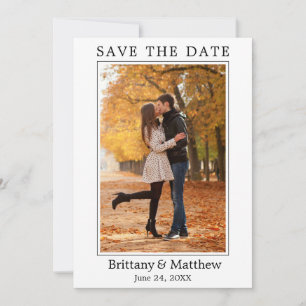 Modern Minimalist Couple Photo Save The Date