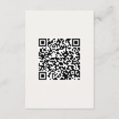 Modern Minimalist Cream & Black Script Wedding  Informatiekaartje (Achterkant)
