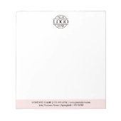 Modern Minimalist Custom Business Logo Branding Notitieblok (Voorkant)