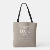 Modern Minimalist Custom Business Logo Promotional Tote Bag (Achterkant)