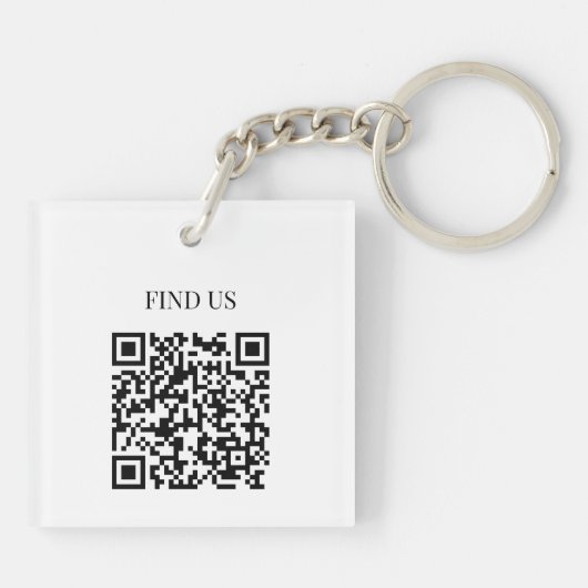 Modern Minimalist Custom Business Logo Sleutelhanger (Achterkant)