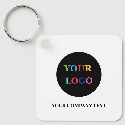 Modern Minimalist Custom Business Logo Sleutelhanger (Voorkant)