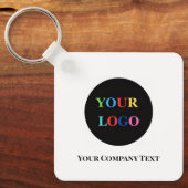 Modern Minimalist Custom Business Logo Sleutelhanger (Voorkant)