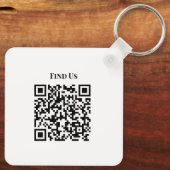 Modern Minimalist Custom Business Logo Sleutelhanger (Achterkant)