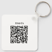 Modern Minimalist Custom Business Logo Sleutelhanger (Achterkant)