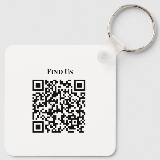 Modern Minimalist Custom Business Logo Sleutelhanger (Achterkant)