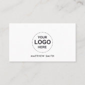 Modern Minimalist Custom Logo with Social Media Visitekaartje (Achterkant)