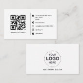 Modern Minimalist Custom Logo with Social Media Visitekaartje (Voorkant / Achterkant)