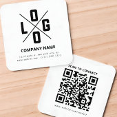Modern Minimalist Custom QR Code Logo Vierkante Visitekaartje