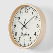Modern Minimalist Custom Wall Clock (Hoek)