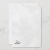 Modern Minimalist Cute Script Black White Wedding  Kaart (Achterkant)
