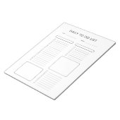 Modern Minimalist Daily To-Do List Notepad Notitieblok (Schuin)