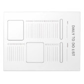 Modern Minimalist Daily To-Do List Notepad Notitieblok (Voorkant)