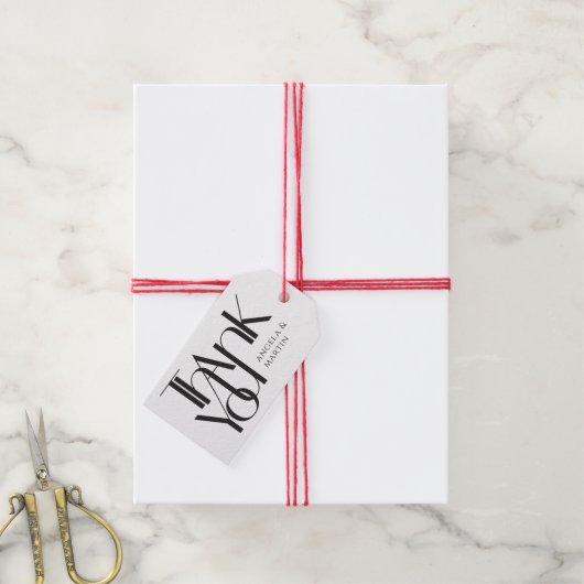 Modern Minimalist dank u Cadeaulabel (Met Touw)